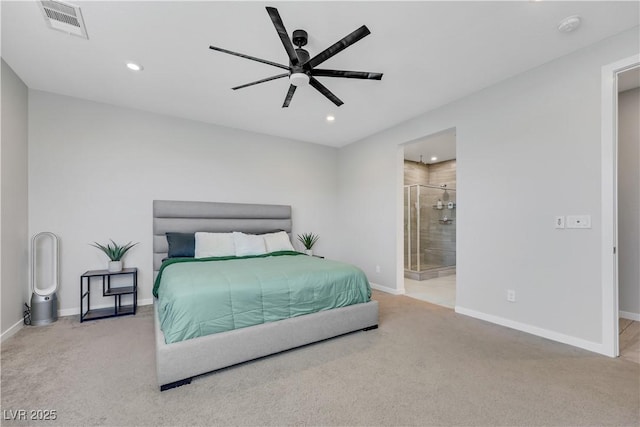 1609 Dream Canyon Ave, North Las Vegas, NV 89084 - carpeted bedroom with baseboards, visible vents, and recessed lighting
