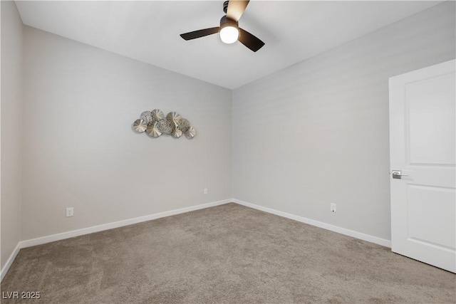 1609 Dream Canyon Ave, North Las Vegas, NV 89084 - carpeted spare room featuring lofted ceiling, a ceiling fan, and baseboards
