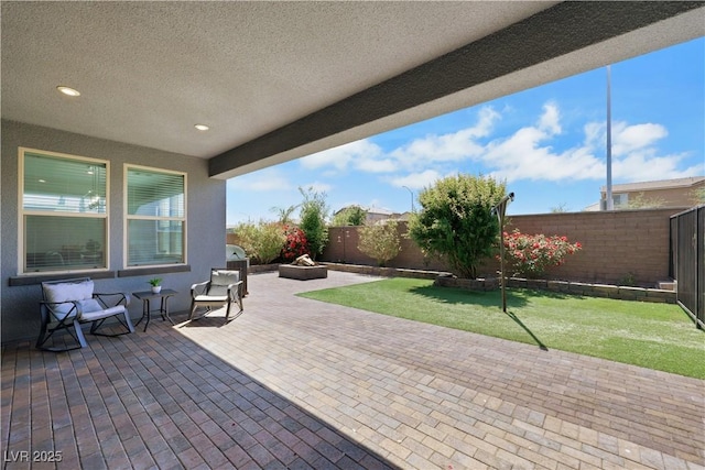 1609 Dream Canyon Ave, North Las Vegas, NV 89084 - view of patio / terrace featuring a fenced backyard