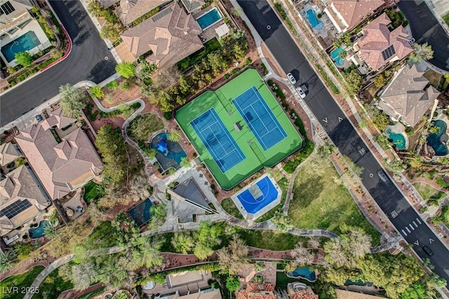 bird's eye view with a residential view