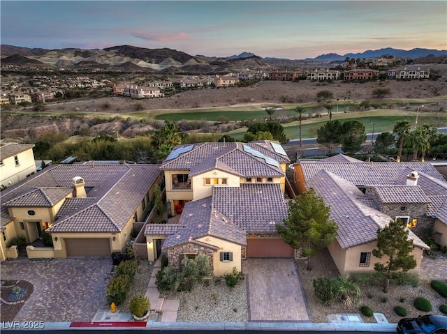 79 Rezzonico Dr, Henderson, NV 89011 - aerial view at dusk of a mountain view