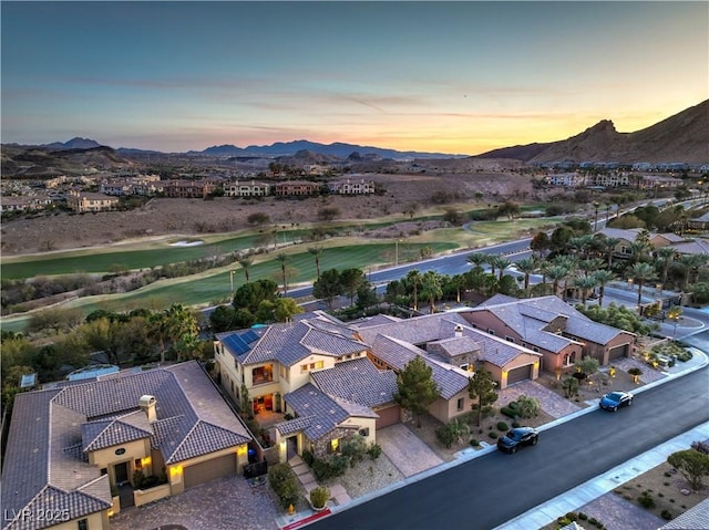 79 Rezzonico Dr, Henderson, NV 89011 - aerial perspective of suburban area with mountains and a local golf course