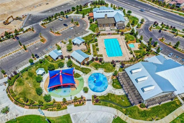 9993 Birch Knoll Ave, Las Vegas, NV 89166 - aerial view of a pool area