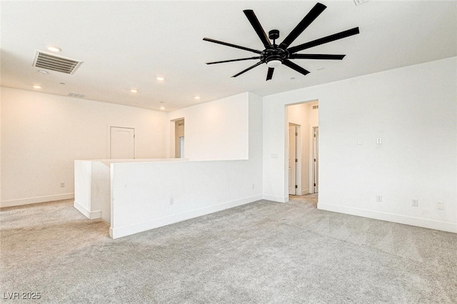 9993 Birch Knoll Ave, Las Vegas, NV 89166 - empty room with recessed lighting, light carpet, baseboards, and a ceiling fan
