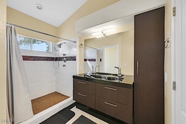 4932 Forest Oaks Dr, Las Vegas, NV 89149 - full bath with vanity and tiled shower