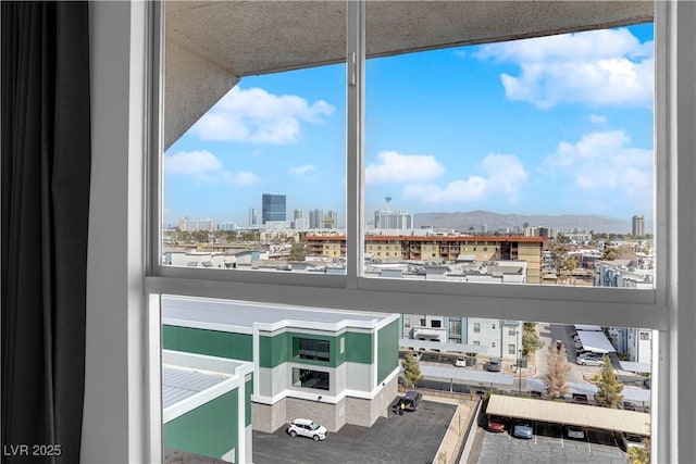 balcony with a city view