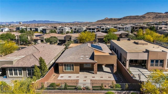 10348 Bressana Dr, Las Vegas, NV 89135 - aerial perspective of suburban area featuring a mountain backdrop