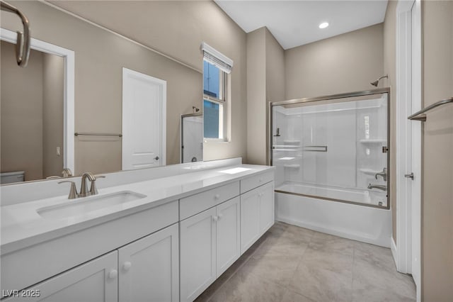 10348 Bressana Dr, Las Vegas, NV 89135 - full bathroom with vanity, combined bath / shower with glass door, and toilet