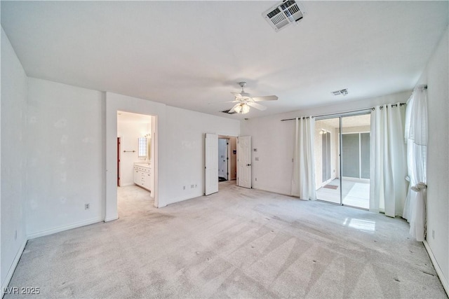 3891 Sedgwick, Pahrump, NV 89061 - unfurnished bedroom with baseboards, access to exterior, visible vents, and light carpet