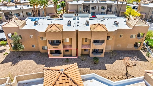 aerial view with a residential view