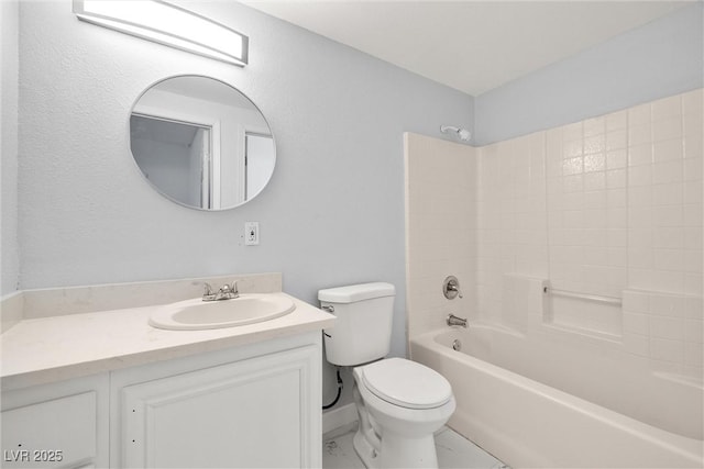861 Mcmurray Dr, Pahrump, NV 89060 - bathroom featuring toilet, vanity, and shower / bath combination
