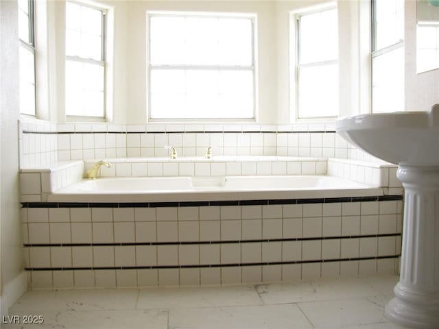 861 Mcmurray Dr, Pahrump, NV 89060 - full bathroom featuring marble finish floor and a garden tub