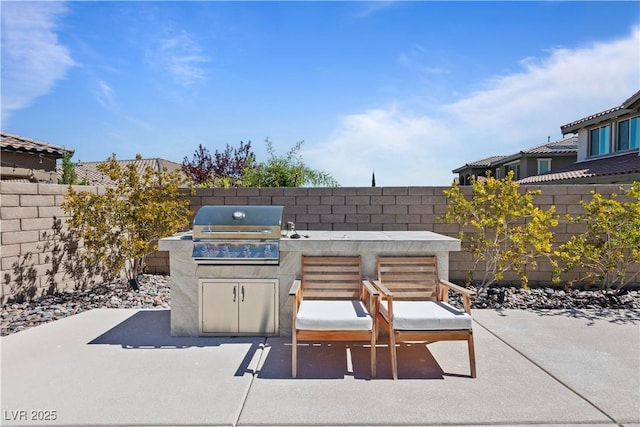 11834 Albissola Ave, Las Vegas, NV 89138 - view of patio / terrace featuring area for grilling, a fenced backyard, and grilling area