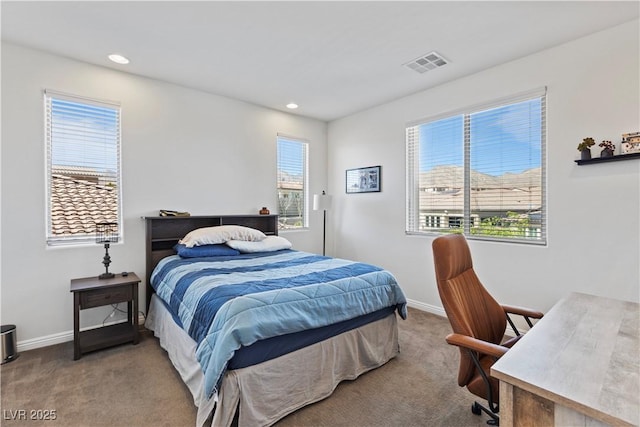 11834 Albissola Ave, Las Vegas, NV 89138 - carpeted bedroom with baseboards, visible vents, and multiple windows