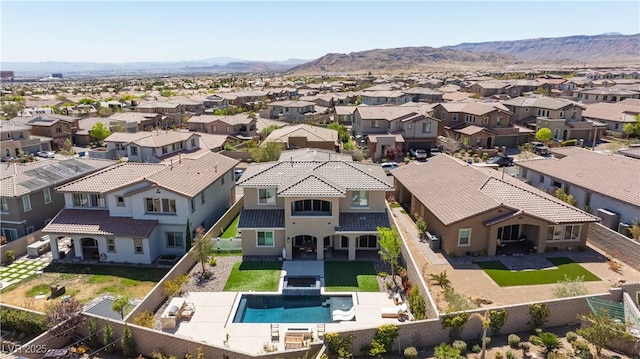 11834 Albissola Ave, Las Vegas, NV 89138 - bird's eye view with a mountain view and a residential view