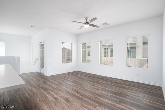 600 N Carriage Hill Dr Unit 2174, Las Vegas, NV 89138 - spare room with dark wood-type flooring, ceiling fan, and baseboards