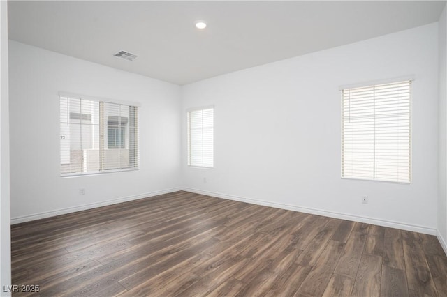 600 N Carriage Hill Dr Unit 2174, Las Vegas, NV 89138 - spare room with dark wood-style flooring, baseboards, and recessed lighting