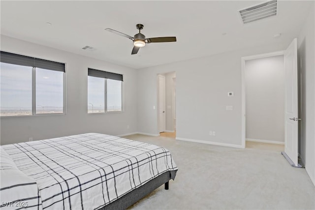8564 Scalpay St, Las Vegas, NV 89166 - bedroom with carpet flooring, baseboards, and a ceiling fan