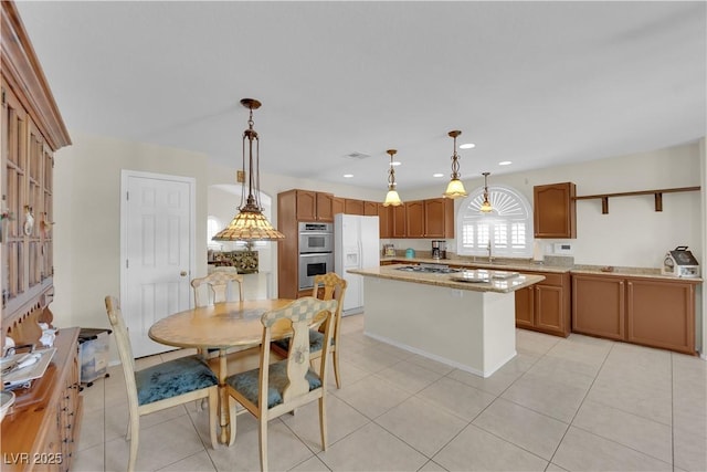 7405 Blue Sage Ct, Las Vegas, NV 89129 - dining space featuring recessed lighting and light tile patterned flooring