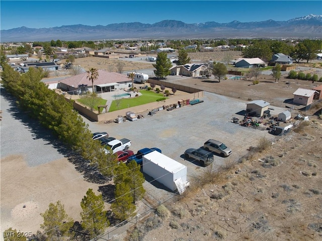 1131 China St, Pahrump, NV 89048 - aerial view of residential area featuring mountains