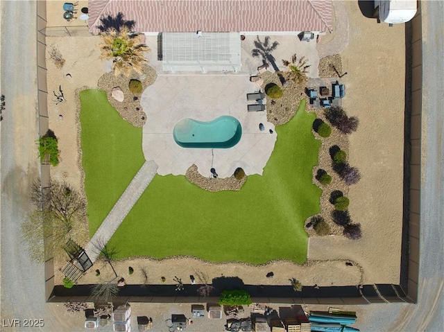 1131 China St, Pahrump, NV 89048 - bird's eye view of a pool area