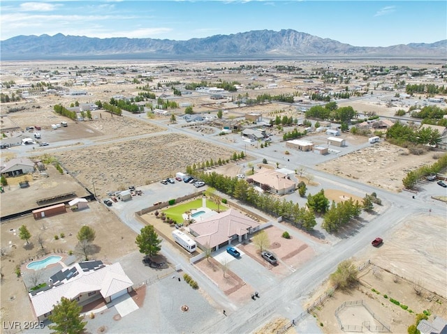 1131 China St, Pahrump, NV 89048 - bird's eye view of a mountain backdrop and a desert landscape