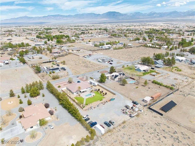 1131 China St, Pahrump, NV 89048 - drone / aerial view of a mountain backdrop and a desert landscape