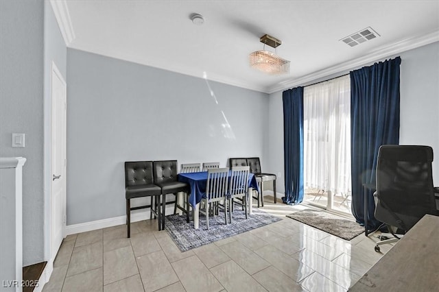 3920 Sweet Pine St Unit 102, Las Vegas, NV 89108 - dining area with ornamental molding and baseboards