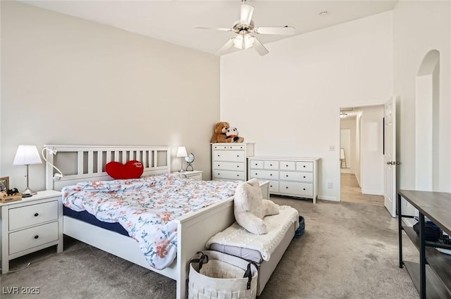 8515 Belcastro St, Las Vegas, NV 89113 - bedroom with carpet floors and a ceiling fan