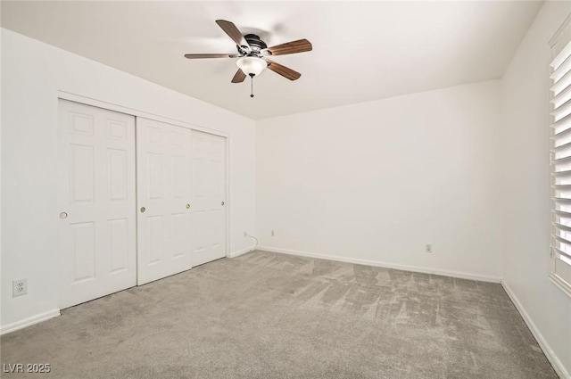 8515 Belcastro St, Las Vegas, NV 89113 - unfurnished bedroom featuring carpet flooring, baseboards, a closet, and a ceiling fan