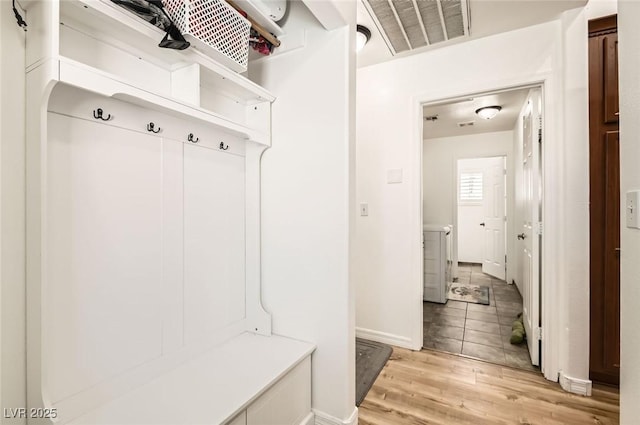 8515 Belcastro St, Las Vegas, NV 89113 - mudroom with light wood-type flooring and baseboards