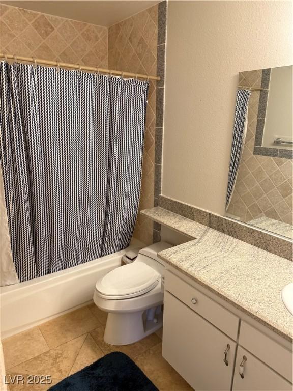 2796 Cape Hope Way, Las Vegas, NV 89121 - bathroom featuring shower / tub combo, toilet, and vanity