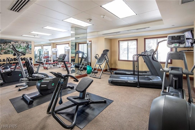 30 Strada Di Villaggio 409, Henderson, NV 89011 - workout area with visible vents and a drop ceiling