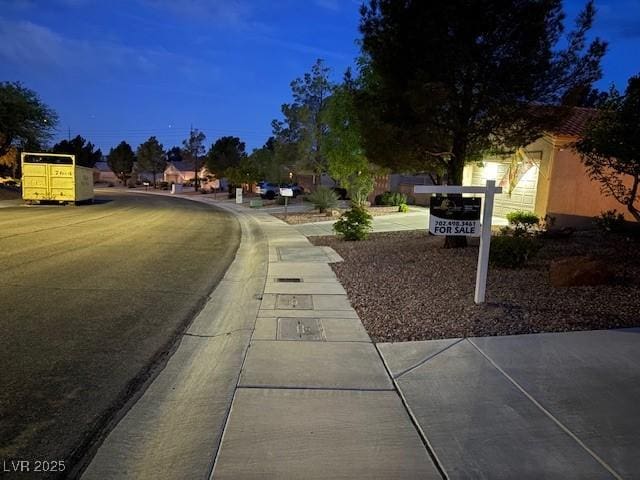 view of street featuring sidewalks