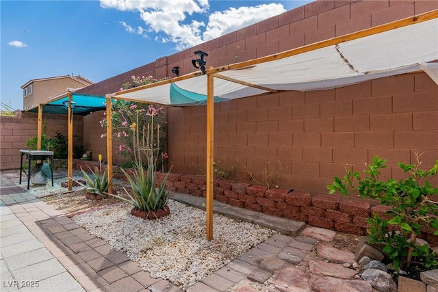 view of patio / terrace featuring a fenced backyard