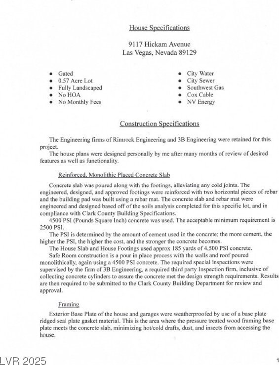 9117 Hickam Ave, Las Vegas, NV 89129 - view of miscellaneous document