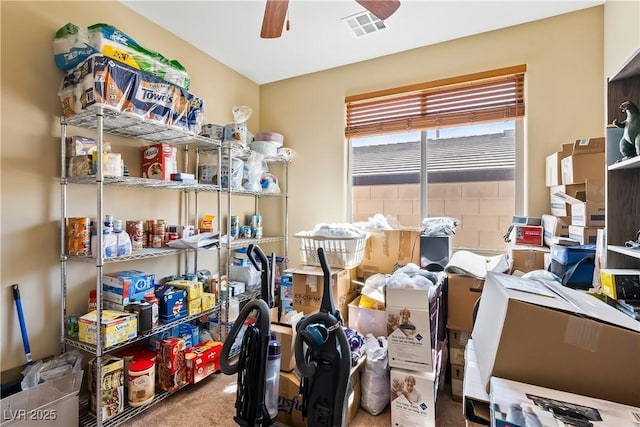 2612 Tullamore Creek Ln, Laughlin, NV 89029 - storage room featuring ceiling fan