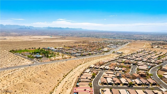 2612 Tullamore Creek Ln, Laughlin, NV 89029 - aerial view of residential area with a mountain backdrop and a desert landscape