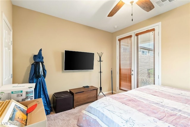 2612 Tullamore Creek Ln, Laughlin, NV 89029 - bedroom with carpet floors, baseboards, and ceiling fan