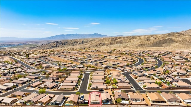 2612 Tullamore Creek Ln, Laughlin, NV 89029 - aerial overview of property's location with nearby suburban area and mountains