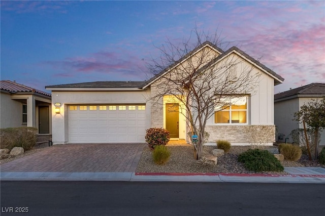 8944 Skye Canyon Ranch St, Las Vegas, NV 89166 - single story home featuring an attached garage, driveway, and stucco siding
