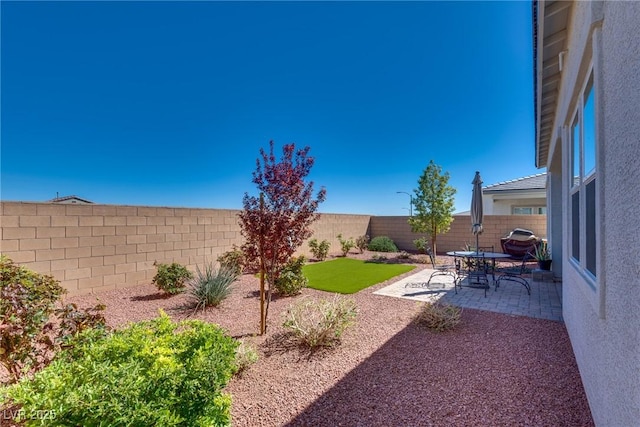 8944 Skye Canyon Ranch St, Las Vegas, NV 89166 - fenced backyard featuring a patio area