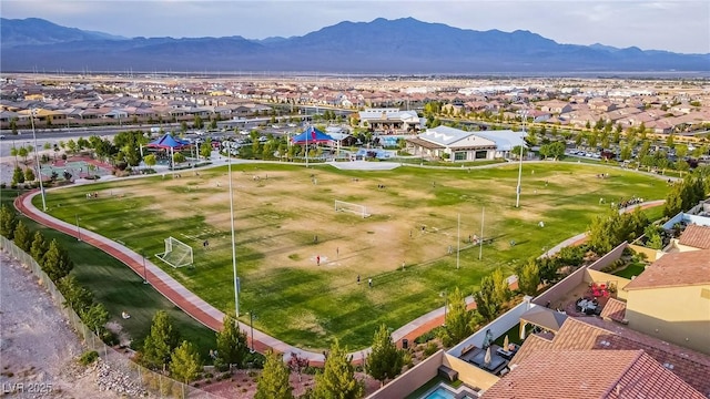 8944 Skye Canyon Ranch St, Las Vegas, NV 89166 - aerial view of residential area featuring a mountain backdrop