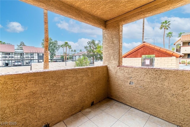 balcony featuring a residential view