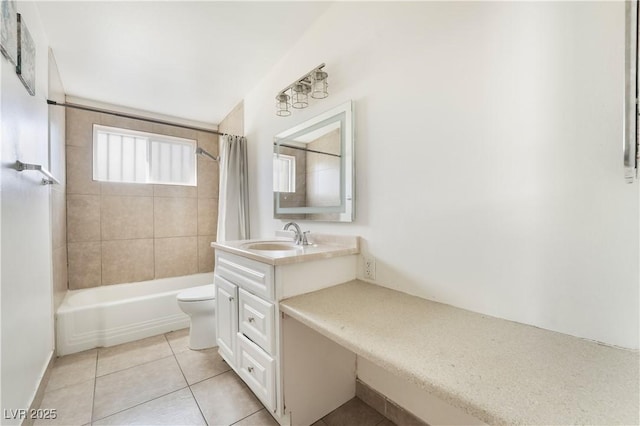 1520 Teton St, Las Vegas, NV 89101 - full bath with toilet, vanity, tile patterned floors, and shower / bath combo