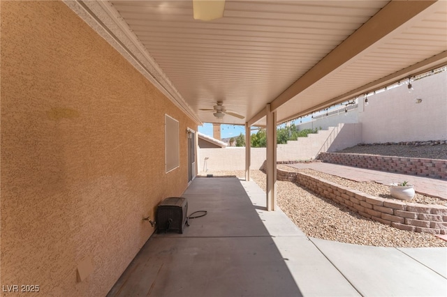 1010 Armillaria St, Henderson, NV 89011 - view of patio / terrace featuring ceiling fan and a fenced backyard