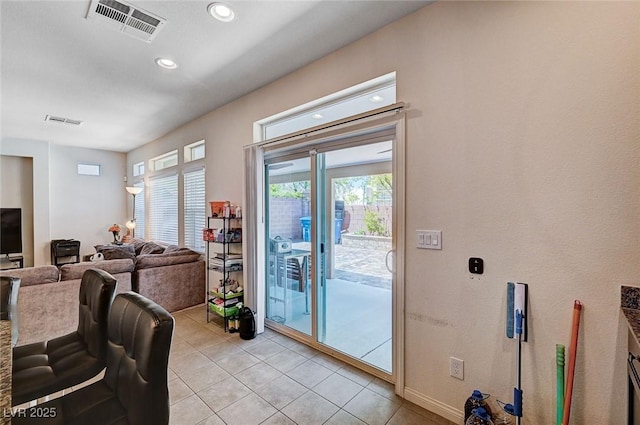 6516 Austin Hope Ave, Las Vegas, NV 89118 - living area with light tile patterned flooring, recessed lighting, and baseboards