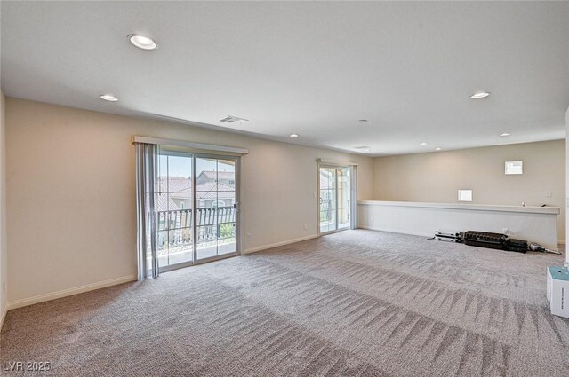 6516 Austin Hope Ave, Las Vegas, NV 89118 - empty room with carpet, baseboards, and recessed lighting