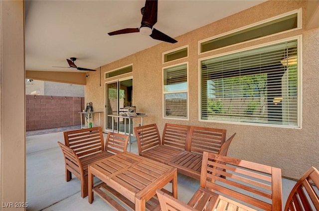 6516 Austin Hope Ave, Las Vegas, NV 89118 - view of patio with a ceiling fan