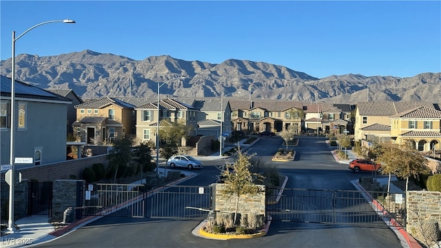 mountain view featuring a residential view